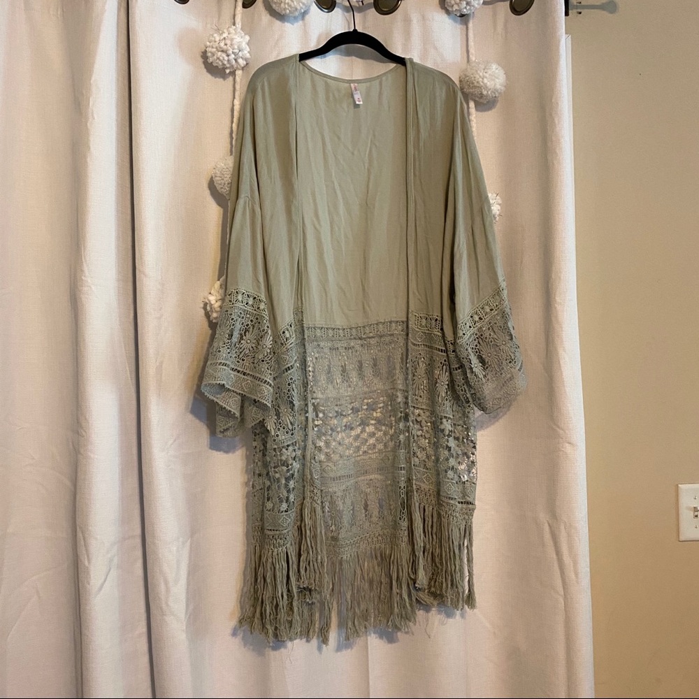 Mint Lace Cardigan / Kimono